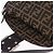 Borsa a tracolla FENDI Zucca Canvas Mamma Baguette Marrone Nero Auth 204131V - vista 21