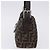 Borsa a tracolla FENDI Zucca Canvas Mamma Baguette Marrone Nero Auth 204131V - vista 3