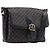 Céline CELINE Macadam Schultertasche PVC Leder Schwarz Goldfarben Auth BA15505