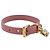 Bracciale Miu Miu in pelle rosa tono oro Auth ar14251V