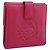 Cartera LOEWE Bifold de cuero Rosa Oro Auth 204222A Dorado