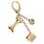 LOUIS VUITTON Bijoux Sack Baxter Charm Metal Gold Tone M65177 LV Auth ar14253V