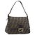 Borsa a tracolla FENDI Zucca Canvas Mamma Baguette Nero Marrone Auth 204132V
