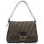 Borsa a tracolla FENDI Zucca Canvas Mamma Baguette Nero Marrone Auth 204132V - vista 13