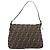 Borsa a tracolla FENDI Zucca Canvas Mamma Baguette Nero Marrone Auth 204132V - vista 2