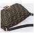 Borsa a tracolla FENDI Zucca Canvas Mamma Baguette Nero Marrone Auth 204132V - vista 6