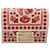 Portafoglio Compatto FENDI Baguette Micro Wallet Pelle Rosso Oro Auth 203699M D'oro - vista 13