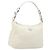 Bolsa de Ombro PRADA Nylon Ivory Silver Auth 204641A Prata Cru