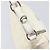 Bolsa de Ombro PRADA Nylon Ivory Silver Auth 204641A Prata Cru - vista 20