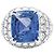 Autre Marque Cocktailring Ceylon-Saphir 9,24 cts, Diamant-Pavé.
