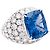 Autre Marque Cocktailring Ceylon-Saphir 9,24 cts, Diamant-Pavé. - Ansicht 2