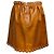 Valentino Garavani Falda de piel de cordero Tan / Silver Stud Embellished RED Valentino Camello - vista 3
