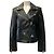 Giacca Moto Baya in Pelle Nera Mackage Nero