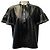 Top a maniche corte in pelle nera con borchie argentate RED Valentino Nero