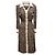 Céline Celine Herbst/Winter 2020 Kleid mit Schlangenprint Beige & Schwarz Größe US S