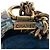 Borsa Boy Chanel Old Medium in denim patchwork blu - vista 9