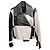 Autre Marque Madonna & Co Patchwork-Jacke aus Leder & Baumwolle Schwarz & Beige Größe US M