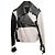 Autre Marque Madonna & Co Patchwork-Jacke aus Leder & Baumwolle Schwarz & Beige Größe US M - Ansicht 2