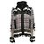 Sacai Tweed Kapuzenjacke Schwarz & Multicolor Designer Größe 3 - Ansicht 2