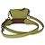 Gucci Mini B Shoulder Pouch in pelle di vitello martellata Olive Green Verde - vista 2