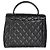 Gabrielle Borsa Chanel Vintage 24k Black Quilted Caviar Kelly Top Handle Bag Nero - vista 2