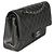 Gabrielle Borsa Chanel Medium Classic Double Flap in pelle d'agnello matelassé grigio metallizzato Metallico - vista 4
