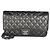 Gabrielle Borsa Chanel Medium Classic Double Flap in pelle d'agnello matelassé grigio metallizzato Metallico - vista 8