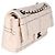 Gabrielle Chanel Medium Double Flap Bag aus multicolorigem gestepptem Tweed in Hellrosa Pink - Ansicht 4