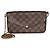 Louis Vuitton Damier Ebene Canvas Felicie Pochette Marrone - vista 3