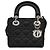 Mini Lady Dior in raso nero Cannage con cristalli Swarovski Christian Dior - vista 2