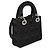 Mini Lady Dior in raso nero Cannage con cristalli Swarovski Christian Dior - vista 4