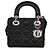 Mini Lady Dior in raso nero Cannage con cristalli Swarovski Christian Dior - vista 8