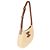 Céline Bolsa de Ombro Celine Medium Tilly em Ráfia Natural e Pele de Vitelo Triomphe Bege - vista 4