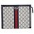 Pouch Ophidia Large in tela GG Supreme blu navy Gucci