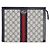 Pouch Ophidia Large in tela GG Supreme blu navy Gucci - vista 8