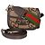 Borsa a tracolla Gucci Camel Monogram Jumbo GG in pelle di vitello Web Small Horsebit 1955