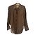 Camisa de seda castanha Carven Marrom