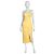 Autre Marque Veronica Iorio Vestido midi de algodón amarillo con abertura - vista 2