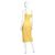 Autre Marque Veronica Iorio Vestido midi de algodón amarillo con abertura - vista 3