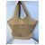 Autre Marque Saint Laurent Rive Gauche Borsa Tote in Rafia Beige - vista 5