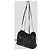 Bolsa de ombro pequena Dada Prada em couro preto - vista 2