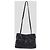 Bolsa de ombro pequena Dada Prada em couro preto - vista 3