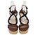 Sandali con zeppa in sughero Wynwood in pelle marrone Jimmy Choo