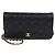 Chanel Wallet on Chain Handyhalter aus schwarzem gestepptem Kaviarleder