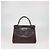 Hermès Borsa Kelly Retourne 28 Hermes Chocolat, Pelle Box Calf Cyclamen, Hardware in Palladio Multicolore - vista 2