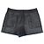 Balenciaga Mini Short em couro preto com 2 bolsos