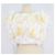 Autre Marque Acler Jackhill Top Weiß/Gelb mit 3D-Blumenapplikationen Roh