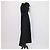 Autre Marque Abito midi Akiranaka off shoulder in lino e cotone nero - vista 2
