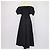 Autre Marque Abito midi Akiranaka off shoulder in lino e cotone nero - vista 3