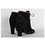 Tabitha Simmons Stivaletti in suede nero con borchie - vista 10
